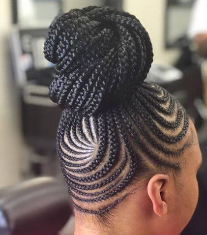Cornrows Updo