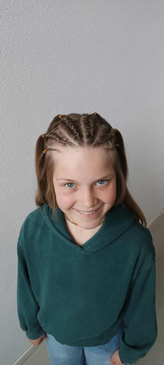 Pre-teen Half Head Cornrow