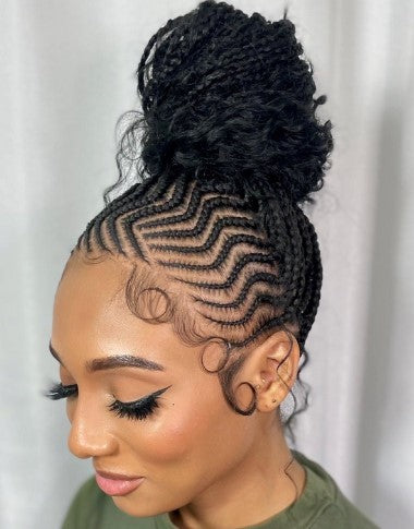 Cornrows Updo