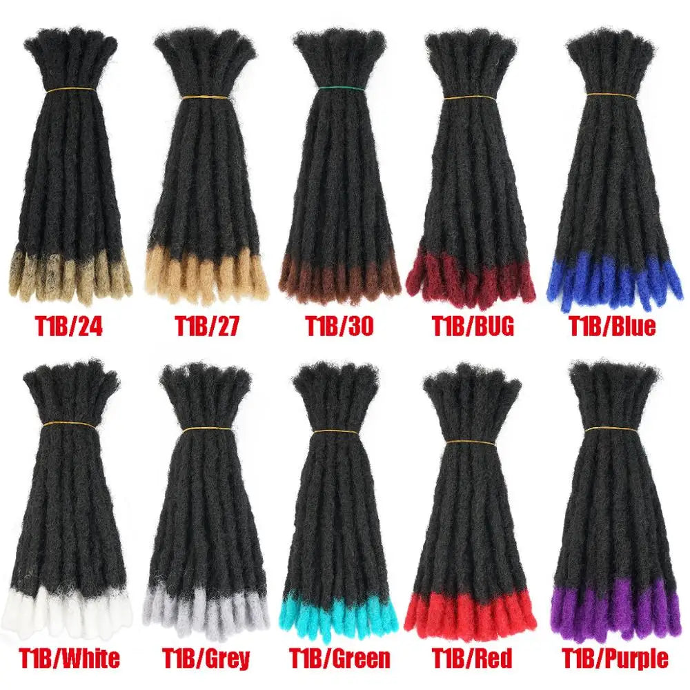 Dreadloc Extensions Loc Extensions Afro Kinky Dreads Extensions for Men/Women, Synthetic Dread Set Thick Soft Locs Extensions