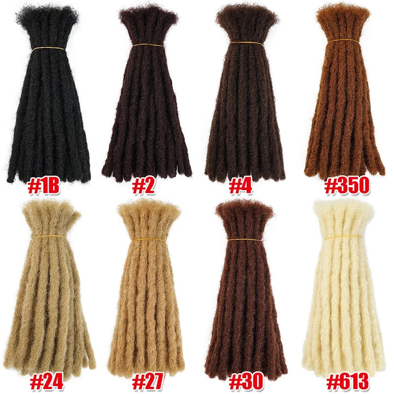 Dreadloc Extensions Loc Extensions Afro Kinky Dreads Extensions for Men/Women, Synthetic Dread Set Thick Soft Locs Extensions